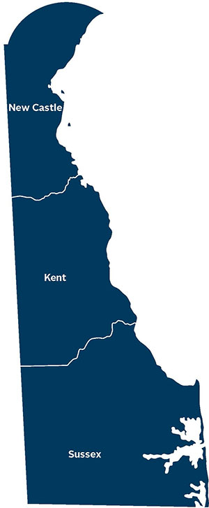 map of Delaware